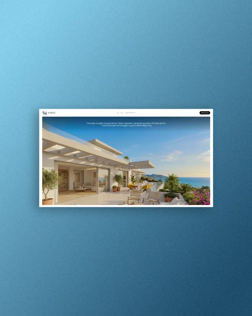Diseño de la página web de Nybyg Real Estate