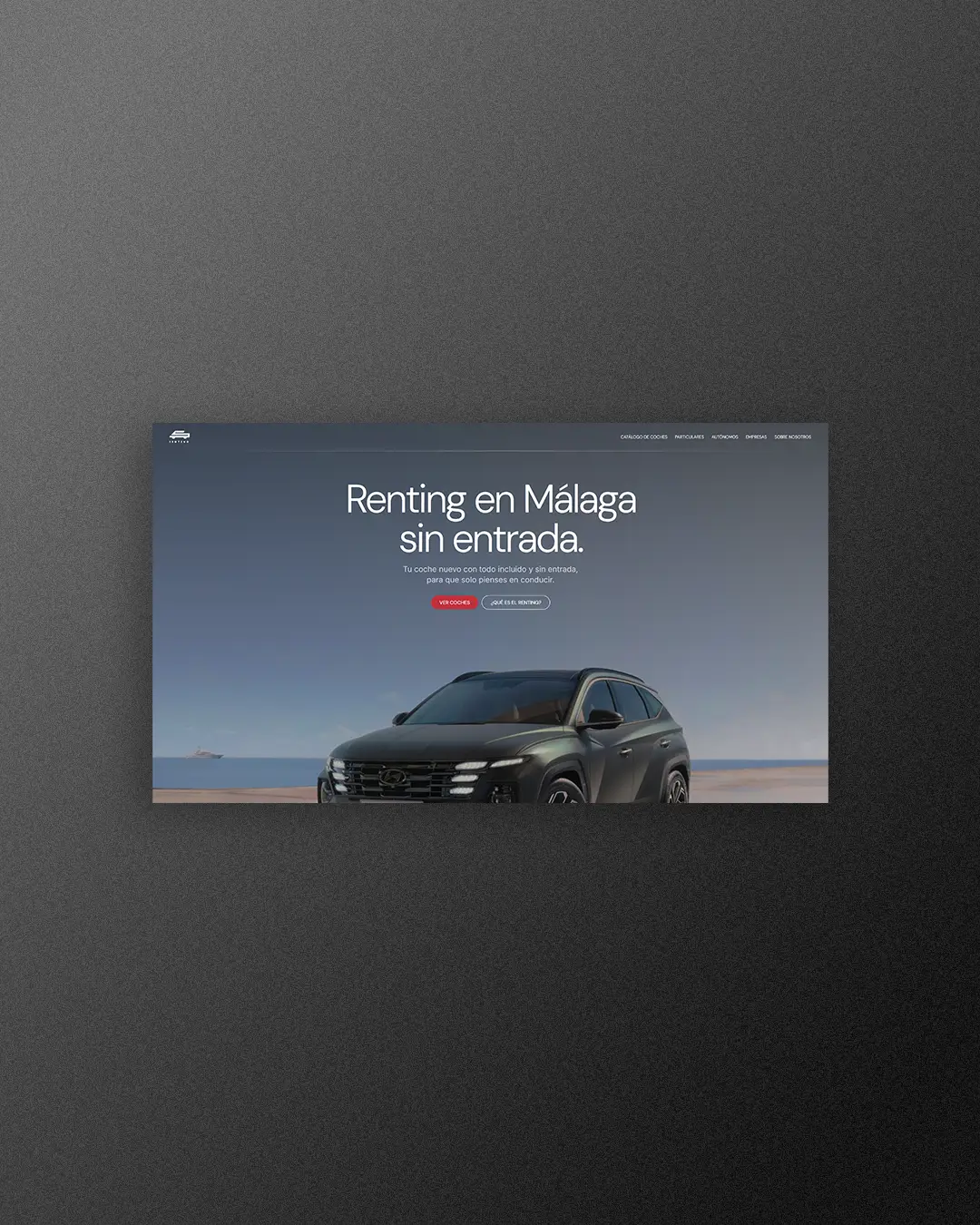 Diseño de la landing page de Smart Car Renting