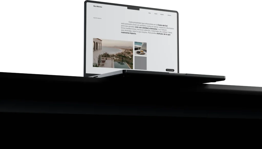 Ejemplo de diseño de una página web de inmobiliaria por Nico Moreno